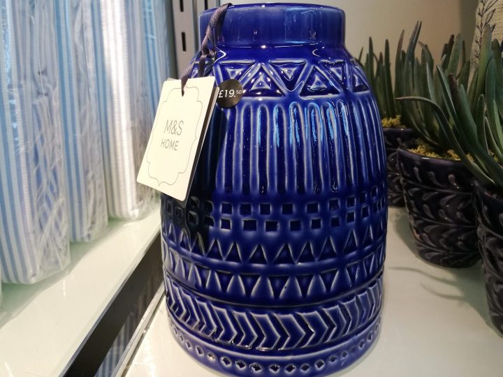 M&S Blue Vase
